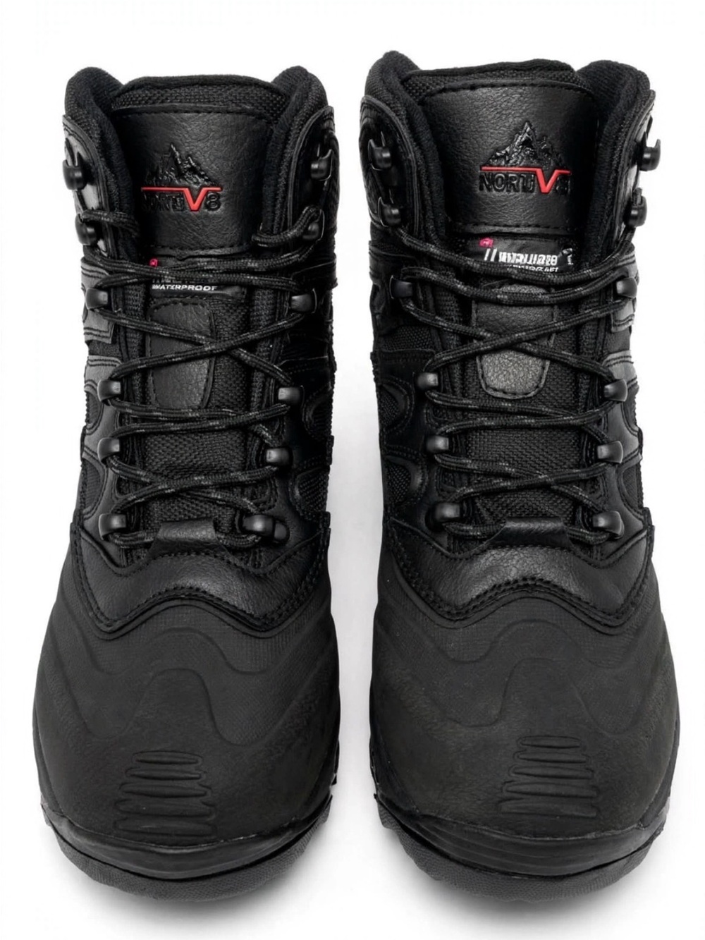 NorthV Men's Black Waterproof Hiking Boots